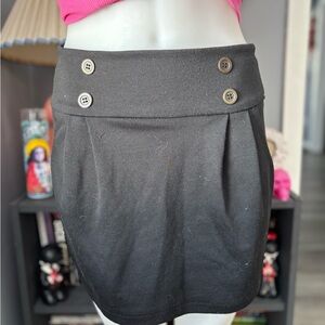 dELiA*s Black Mini Bubble Skirt with Pleated Design for Work